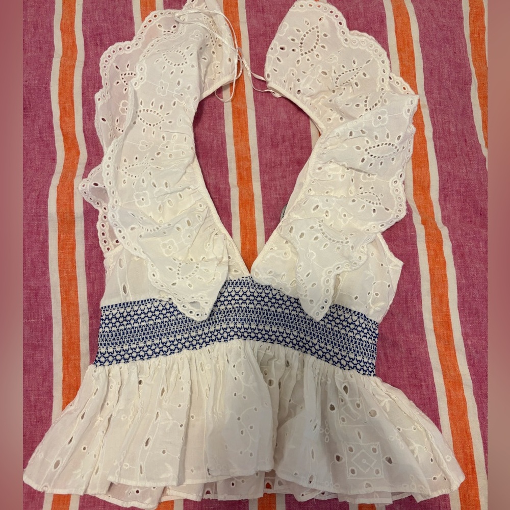 Boutique eyelet shirt
